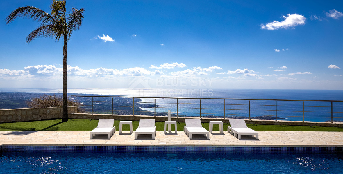 For sale : Breathtaking four-Bedroom Mansion with Panoramic Sea Views | Pegeia, Paphos