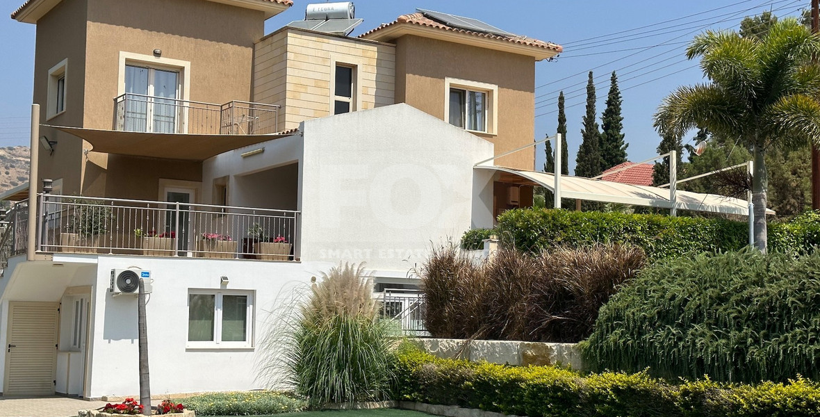 RENT: FURNISHED VILLA 5 BEDROOMS WITH SEPARATE GUEST HOUSE AND SEPARATE MAIDS QUARTER IN AGIOS TYCHONAS WITH SWIMMING POOL