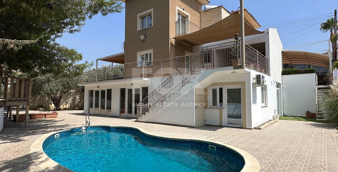 RENT: FURNISHED VILLA 5 BEDROOMS WITH SEPARATE GUEST HOUSE AND SEPARATE MAIDS QUARTER IN AGIOS TYCHONAS WITH SWIMMING POOL
