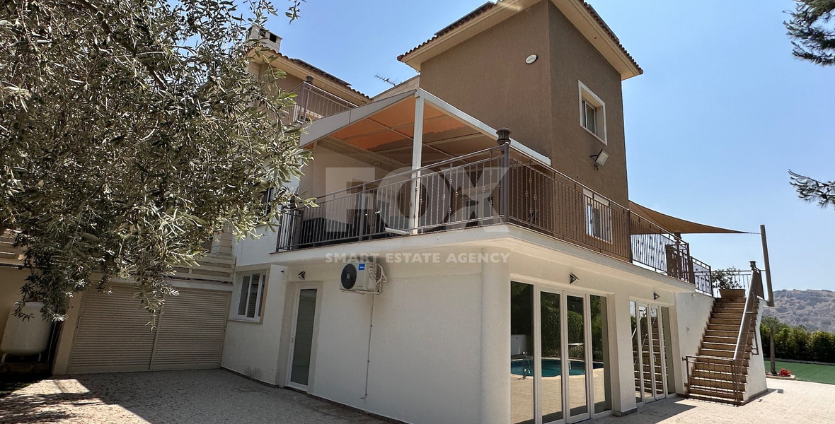 RENT: FURNISHED VILLA 5 BEDROOMS WITH SEPARATE GUEST HOUSE AND SEPARATE MAIDS QUARTER IN AGIOS TYCHONAS WITH SWIMMING POOL
