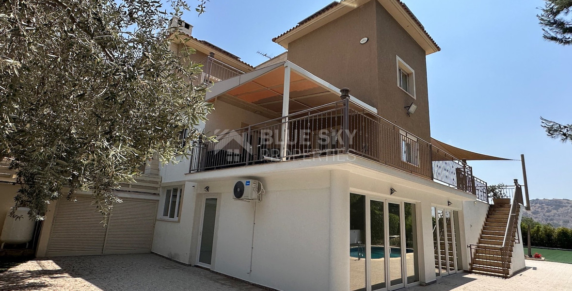 FOR RENT FURNISHED FIVE BEDROOM VILLA  WITH SWIMMING POOL IN AGIOS TYCHONAS - SEPARATE GUEST HOUSE AND SEPARATE MAIDS QUARTER
