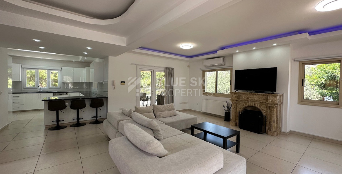 FOR RENT FURNISHED FIVE BEDROOM VILLA  WITH SWIMMING POOL IN AGIOS TYCHONAS - SEPARATE GUEST HOUSE AND SEPARATE MAIDS QUARTER