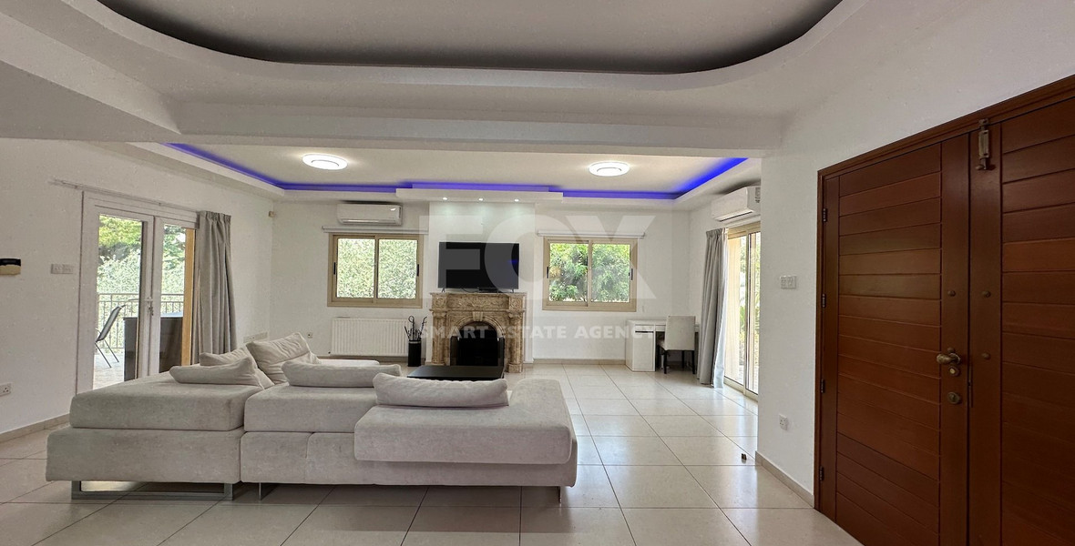 RENT: FURNISHED VILLA 5 BEDROOMS WITH SEPARATE GUEST HOUSE AND SEPARATE MAIDS QUARTER IN AGIOS TYCHONAS WITH SWIMMING POOL