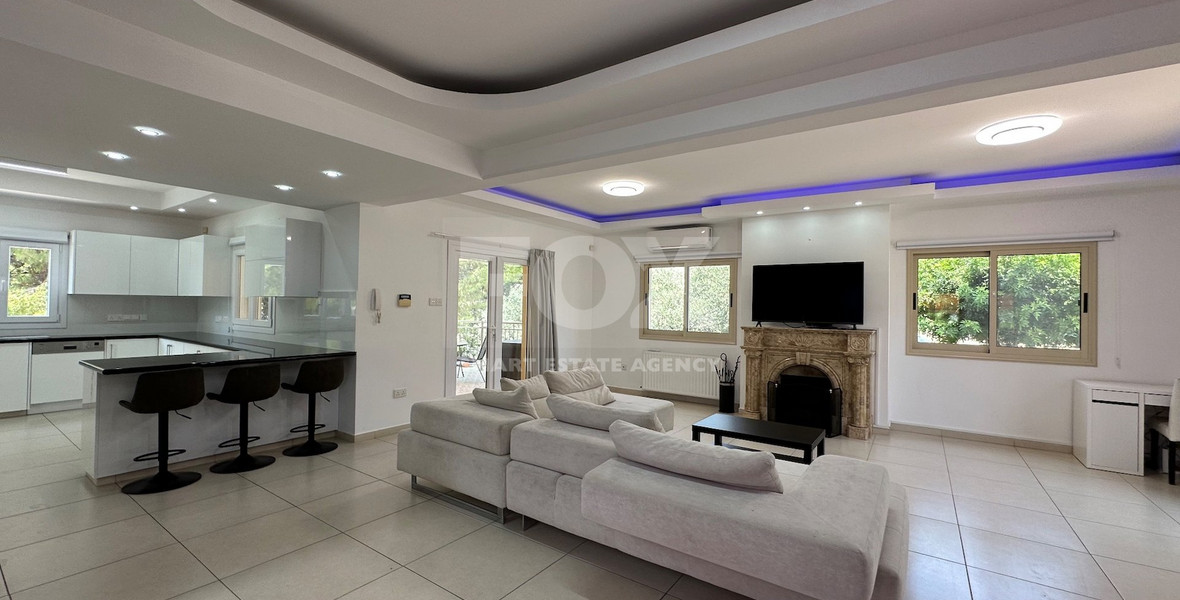 RENT: FURNISHED VILLA 5 BEDROOMS WITH SEPARATE GUEST HOUSE AND SEPARATE MAIDS QUARTER IN AGIOS TYCHONAS WITH SWIMMING POOL