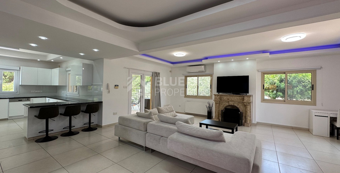 FOR RENT FURNISHED FIVE BEDROOM VILLA  WITH SWIMMING POOL IN AGIOS TYCHONAS - SEPARATE GUEST HOUSE AND SEPARATE MAIDS QUARTER