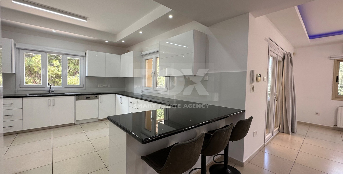 RENT: FURNISHED VILLA 5 BEDROOMS WITH SEPARATE GUEST HOUSE AND SEPARATE MAIDS QUARTER IN AGIOS TYCHONAS WITH SWIMMING POOL