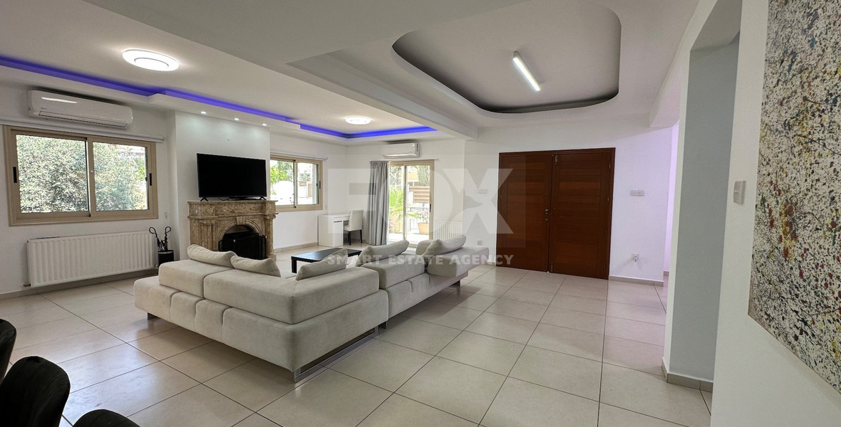 RENT: FURNISHED VILLA 5 BEDROOMS WITH SEPARATE GUEST HOUSE AND SEPARATE MAIDS QUARTER IN AGIOS TYCHONAS WITH SWIMMING POOL