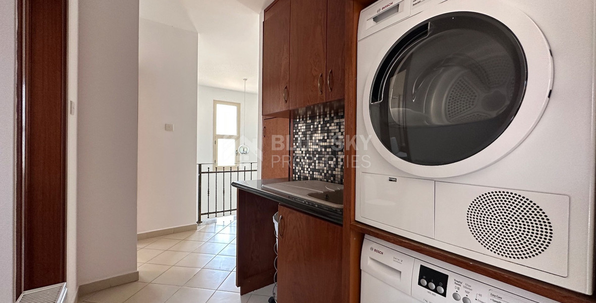 FOR RENT FURNISHED FIVE BEDROOM VILLA  WITH SWIMMING POOL IN AGIOS TYCHONAS - SEPARATE GUEST HOUSE AND SEPARATE MAIDS QUARTER