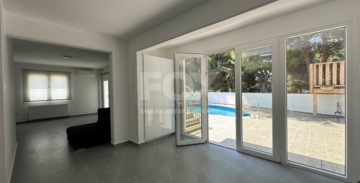 RENT: FURNISHED VILLA 5 BEDROOMS WITH SEPARATE GUEST HOUSE AND SEPARATE MAIDS QUARTER IN AGIOS TYCHONAS WITH SWIMMING POOL