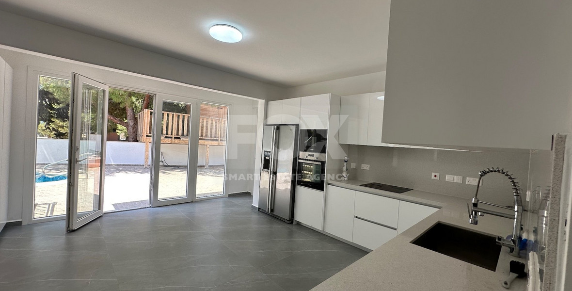 RENT: FURNISHED VILLA 5 BEDROOMS WITH SEPARATE GUEST HOUSE AND SEPARATE MAIDS QUARTER IN AGIOS TYCHONAS WITH SWIMMING POOL