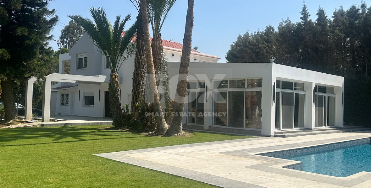 RENT: LUXURY 5 BEDROOM UNFURNISHED VILLA IN THE POTAMOS GERMASOGIA AREA WITH OUTSTANDING GARDENS AND SWIMMING POOL.