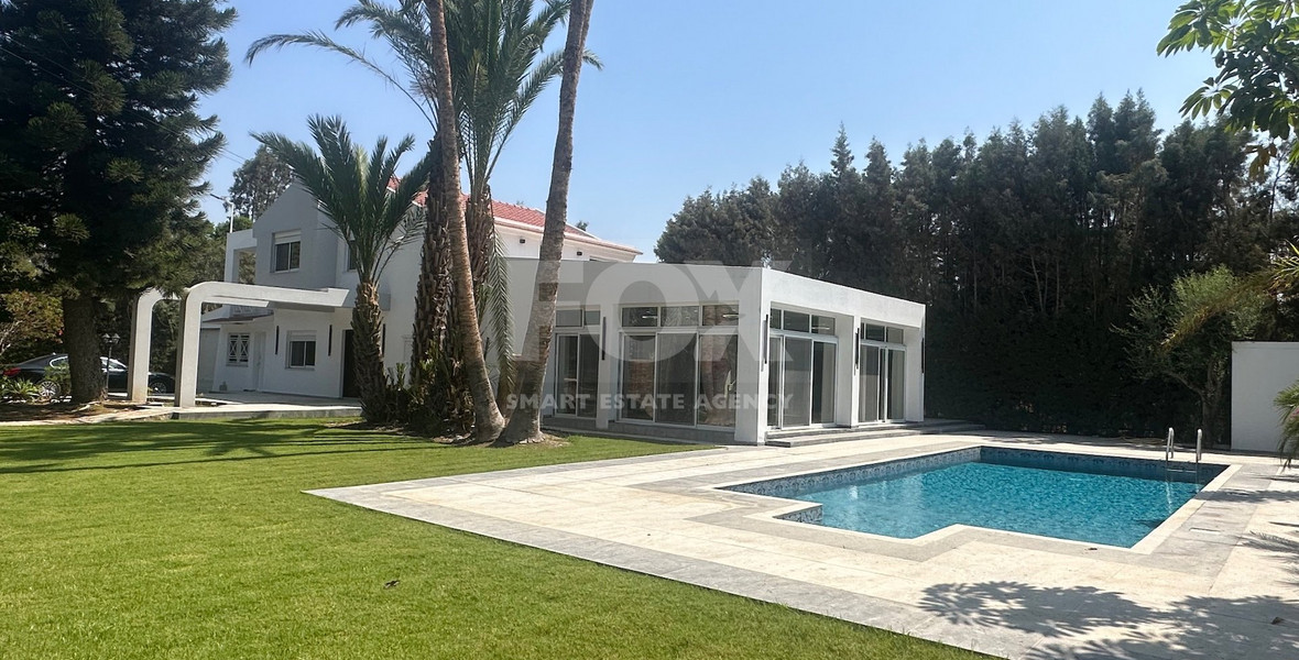 RENT: LUXURY 5 BEDROOM UNFURNISHED VILLA IN THE POTAMOS GERMASOGIA AREA WITH OUTSTANDING GARDENS AND SWIMMING POOL.
