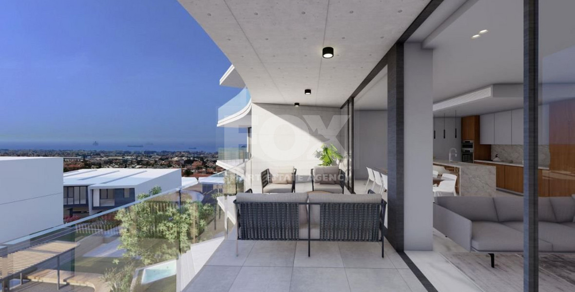Three bedroom penthouse with private roof garden for sale in Agios Athanasios