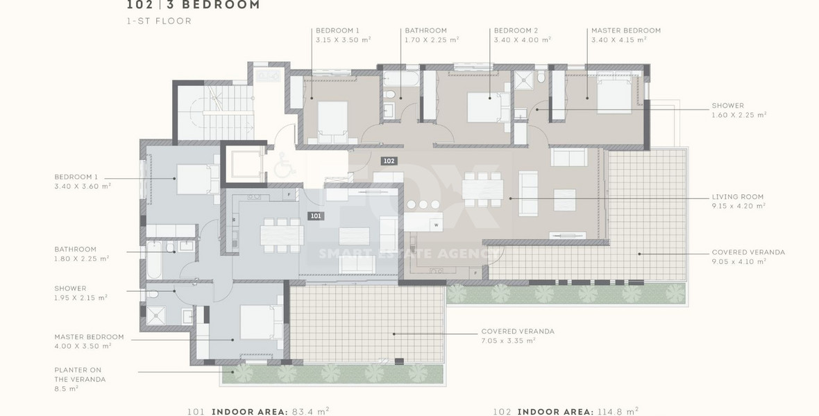 Elegant Mediterranean-Style 3 Bedroom Apartment for sale – Just 150m from the Beach
