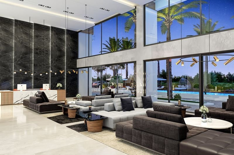 Studio apartment for sale in luxury tower in Tombs of the Kings area, Paphos