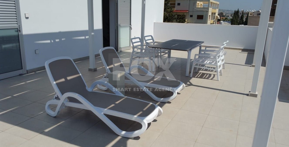 Four Bedroom Penthouse with Private Roof Garden & Sea View  500m From BEACH in Potamos Germasogeias