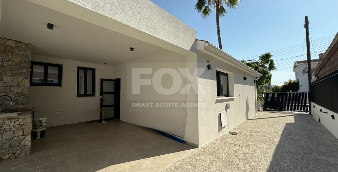 For rent four bedroom Bungalow fully renovated and privately gated in Potamos Germasogia (Papas area)