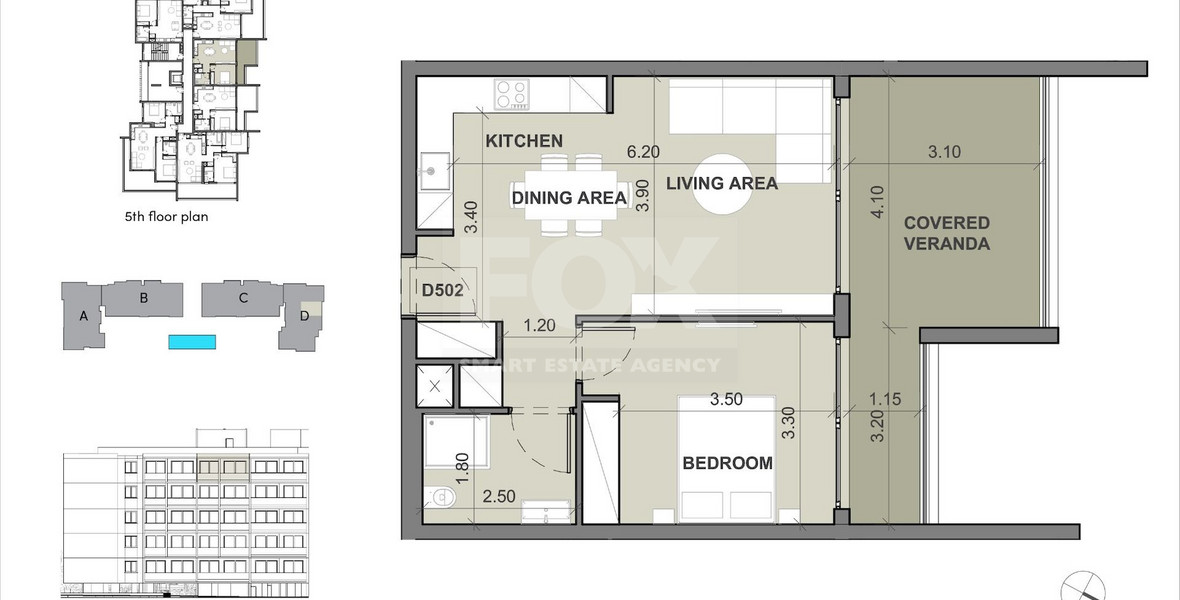 Top Floor One bedroom apartment for sale in Agios Nikolas, Limassol