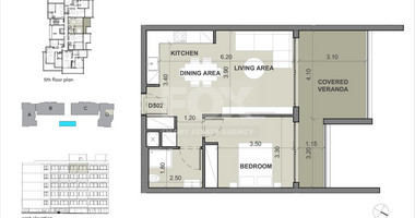 Top Floor One bedroom apartment for sale in Agios Nikolas, Limassol