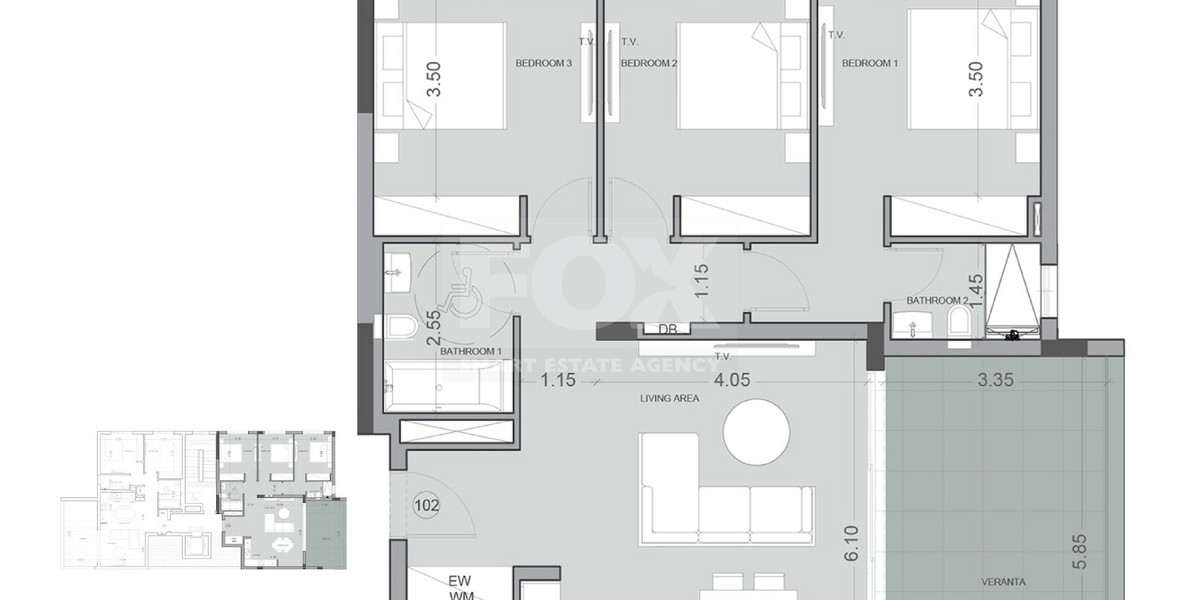 Three bedroom apartment for sale in Potamos Germasogeias, Limassol