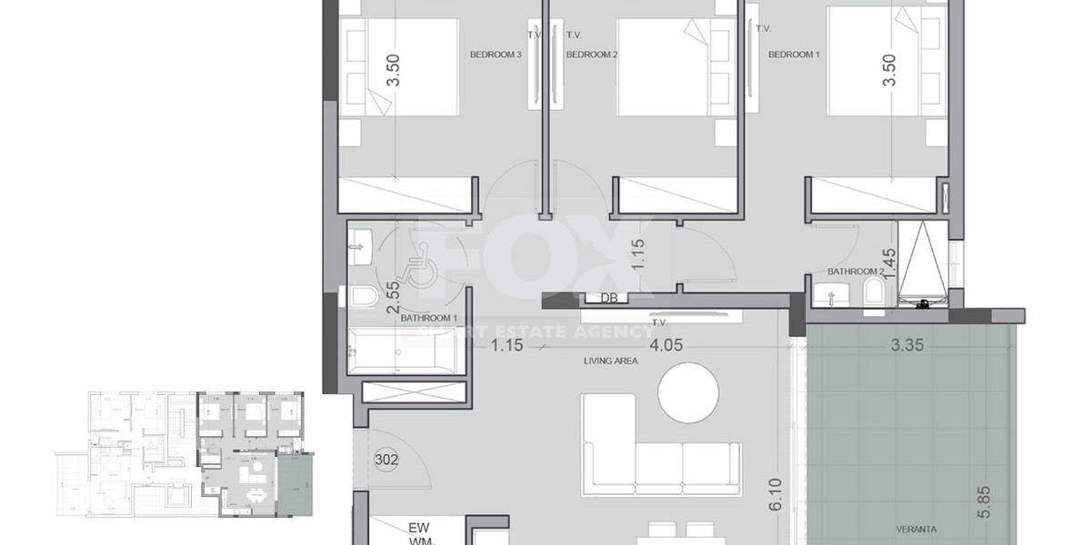 Three bedroom apartment for sale in Potamos Germasogeias, Limassol
