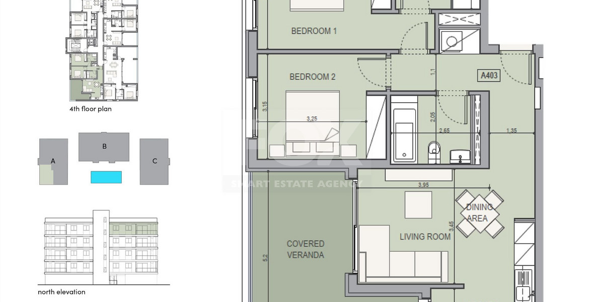Top Floor Two bedroom apartment for sale in Zakaki, Limassol