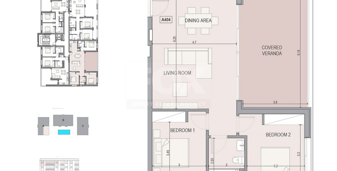 Top Floor Three bedroom apartment for sale in Zakaki, Limassol
