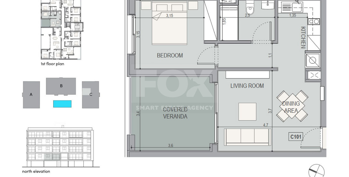 One bedroom apartment for sale in Zakaki, Limassol