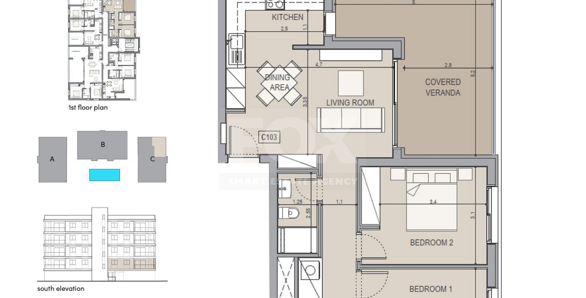 Two bedroom apartment for sale in Zakaki, Limassol