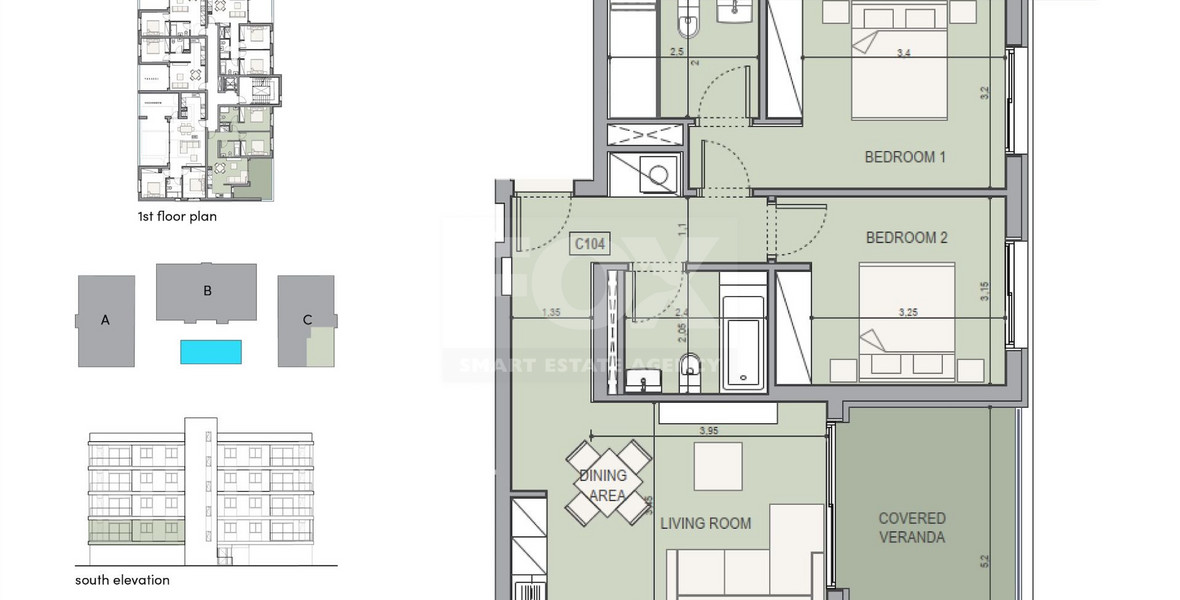 Two bedroom apartment for sale in Zakaki, Limassol