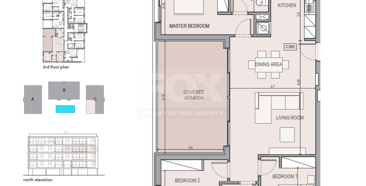 Three bedroom apartment for sale in Zakaki, Limassol