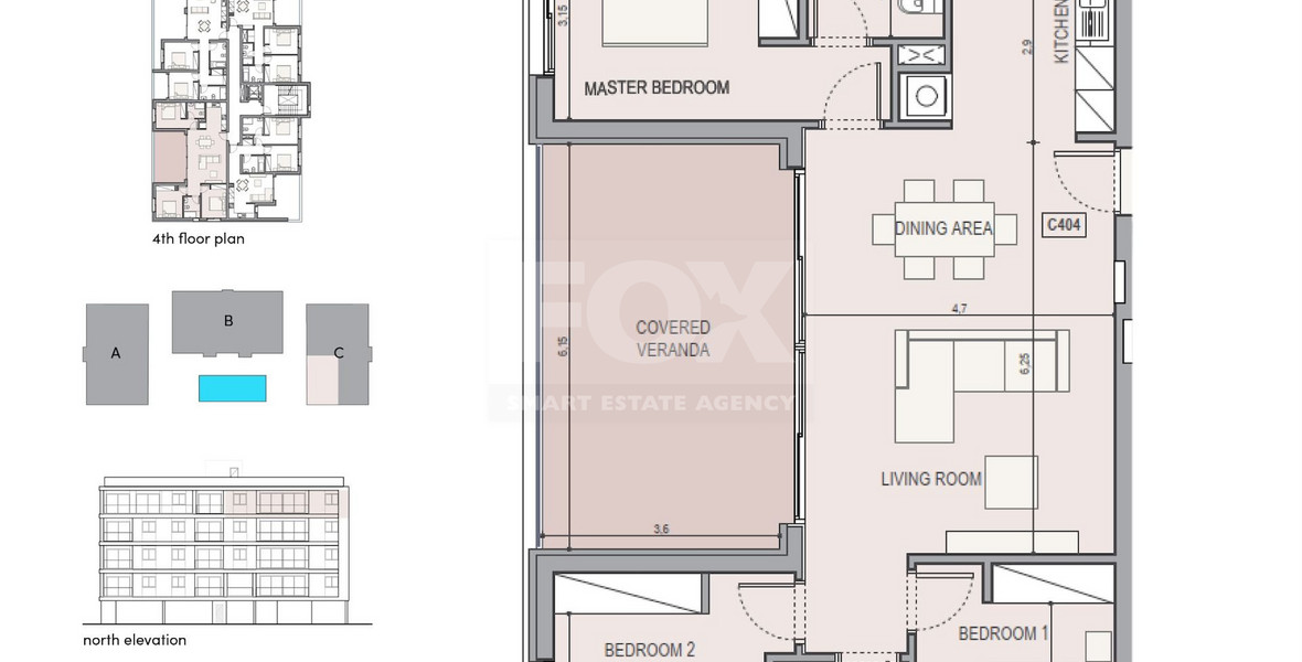 Top floor three bedroom apartment for sale in Zakaki, Limassol