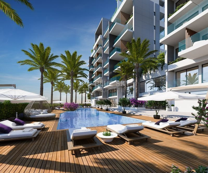 One-bedroom apartment for sale in luxury tower in Tombs of the Kings area, Paphos