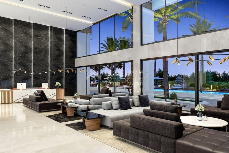 One-bedroom apartment for sale in luxury tower in Tombs of the Kings area, Paphos