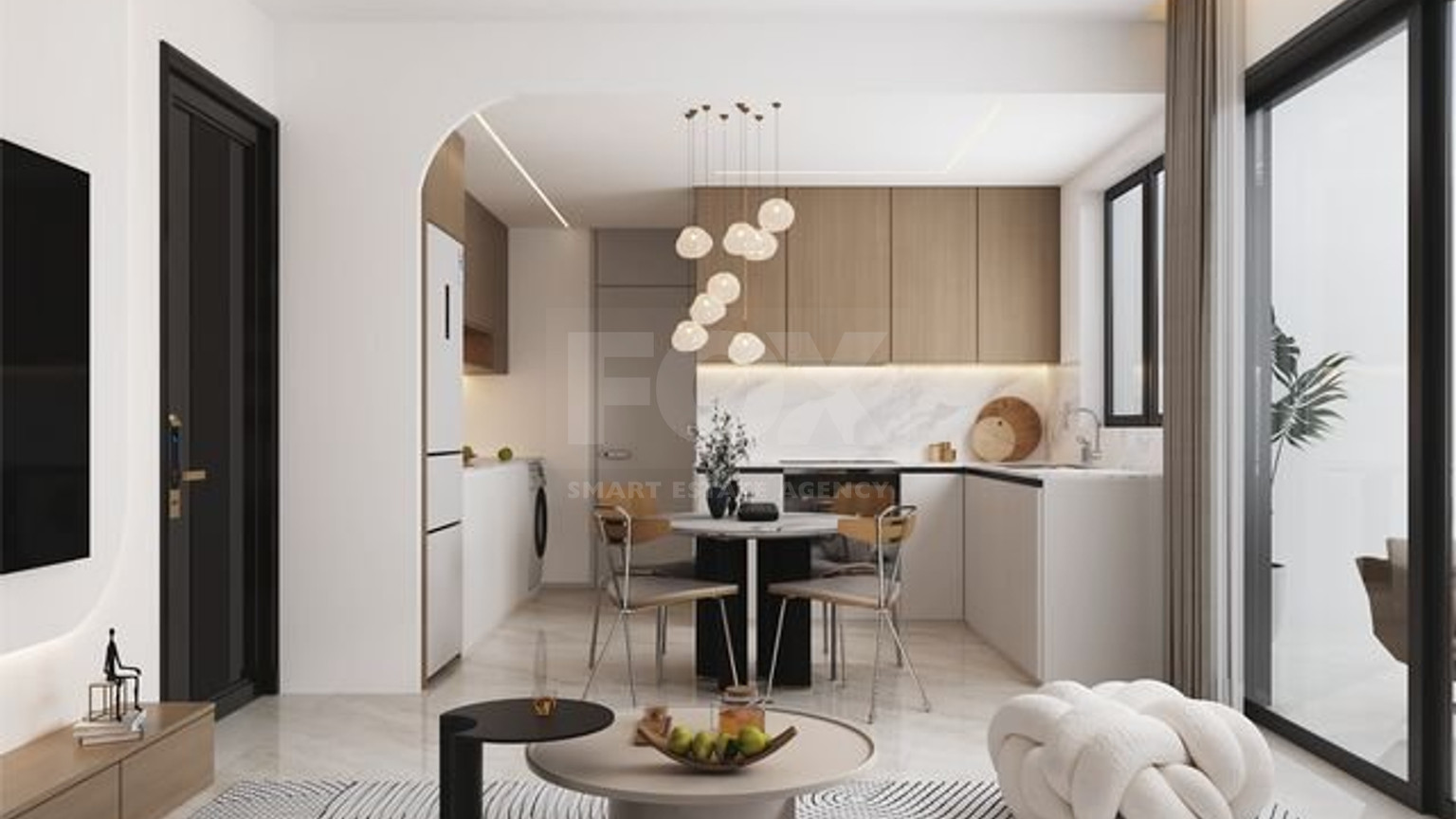 One-bedroom apartment for sale in luxury tower in Tombs of the Kings area, Paphos