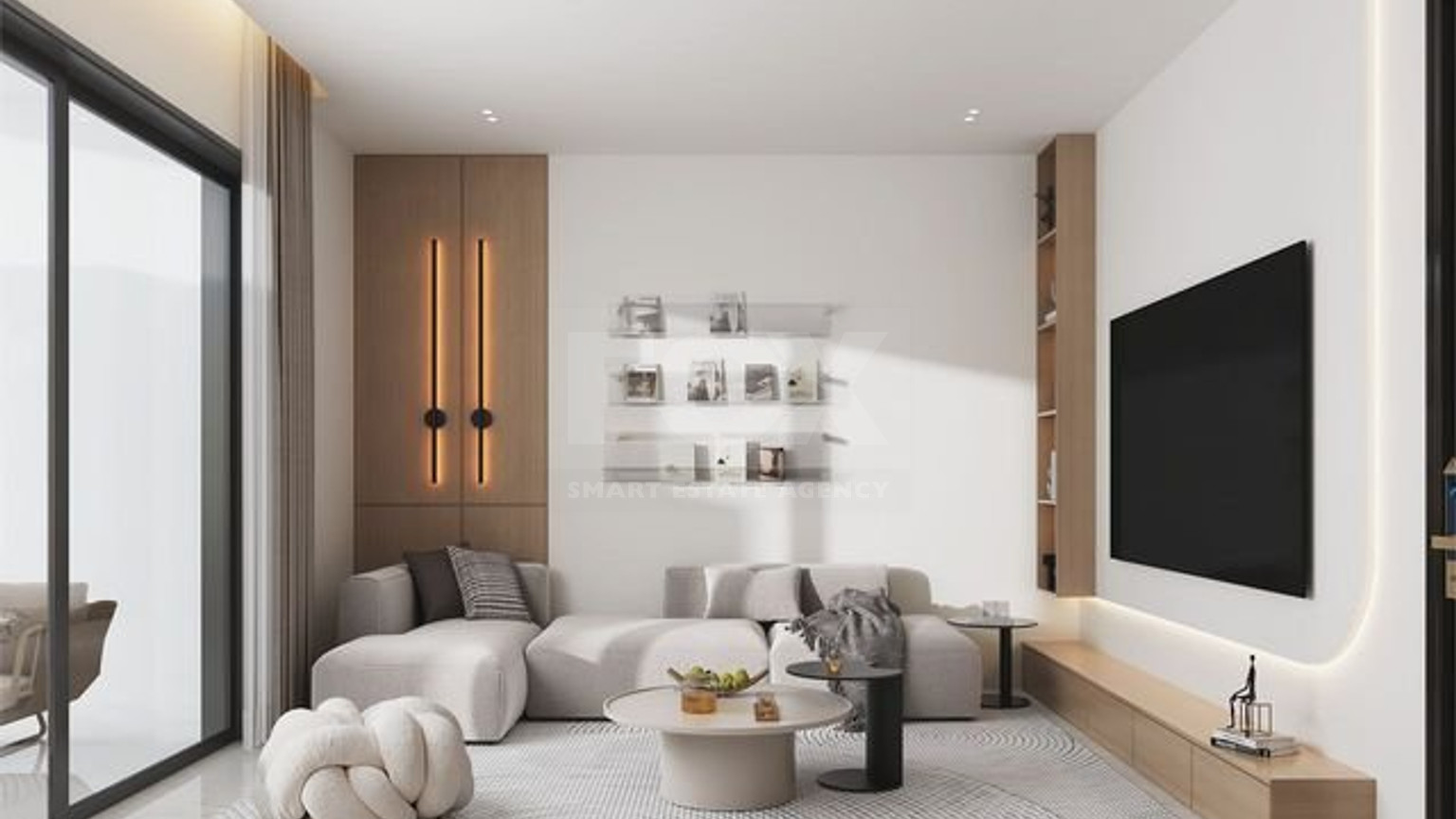 One-bedroom apartment for sale in luxury tower in Tombs of the Kings area, Paphos