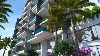 One-bedroom apartment for sale in luxury tower in Tombs of the Kings area, Paphos