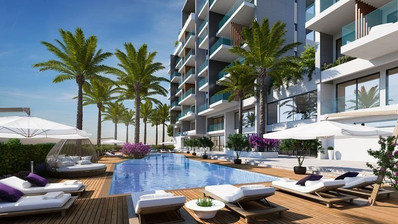 One-bedroom apartment for sale in luxury tower in Tombs of the Kings area, Paphos