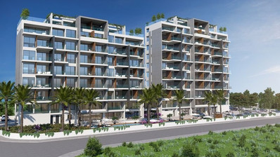 One-bedroom apartment for sale in luxury tower in Tombs of the Kings area, Paphos