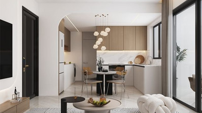 One-bedroom apartment for sale in luxury tower in Tombs of the Kings area, Paphos