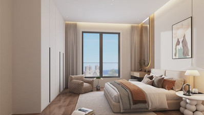 One-bedroom apartment for sale in luxury tower in Tombs of the Kings area, Paphos