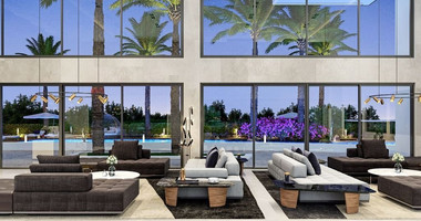 Five-bedroom penthouse apartment for sale in luxury tower in Tombs of the Kings area, Paphos