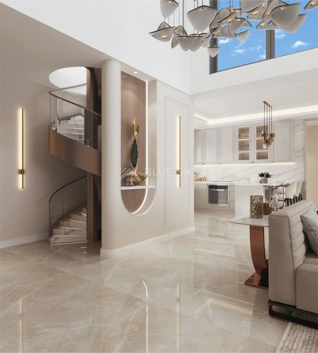 Five-bedroom penthouse apartment for sale in luxury tower in Tombs of the Kings area, Paphos