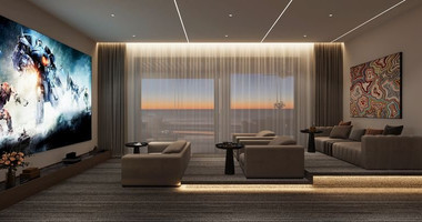 Five-bedroom penthouse apartment for sale in luxury tower in Tombs of the Kings area, Paphos