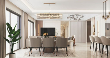 Five-bedroom penthouse apartment for sale in luxury tower in Tombs of the Kings area, Paphos