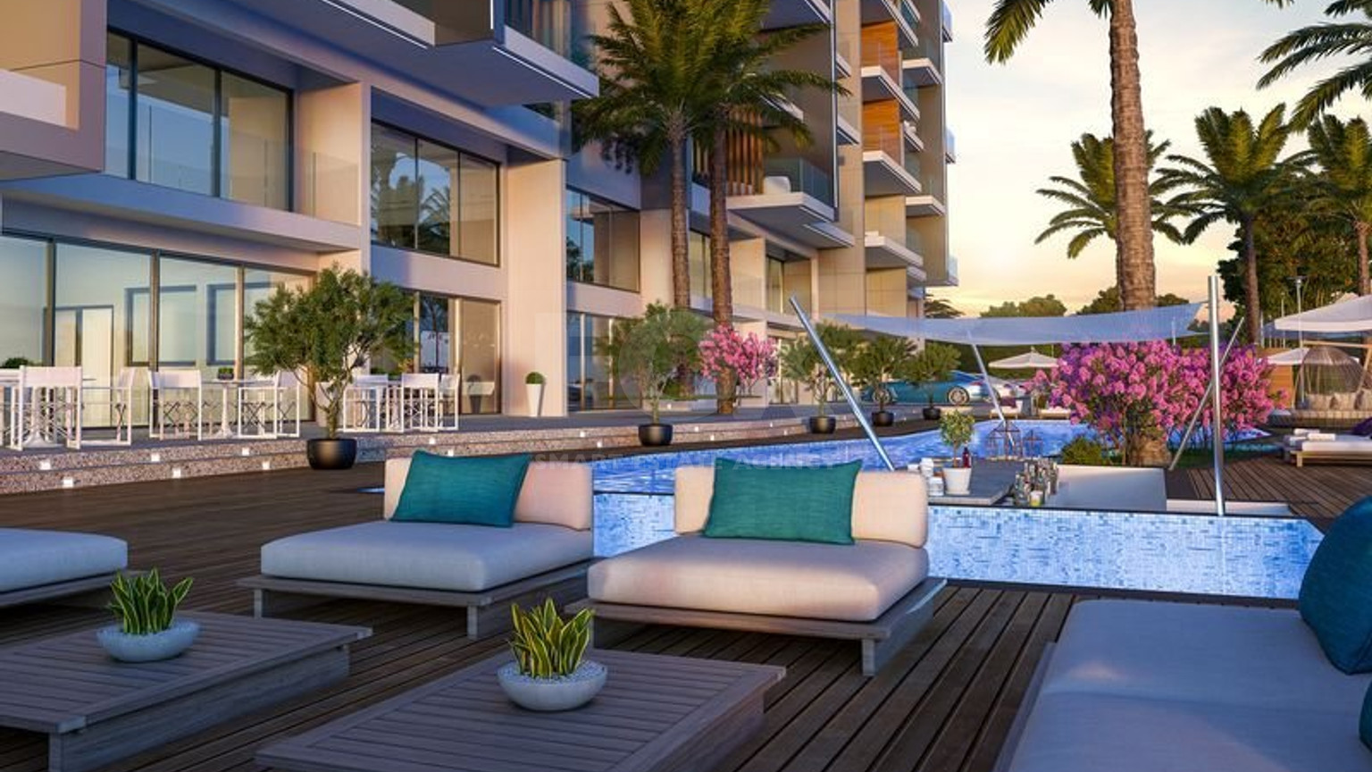 Five-bedroom penthouse apartment for sale in luxury tower in Tombs of the Kings area, Paphos