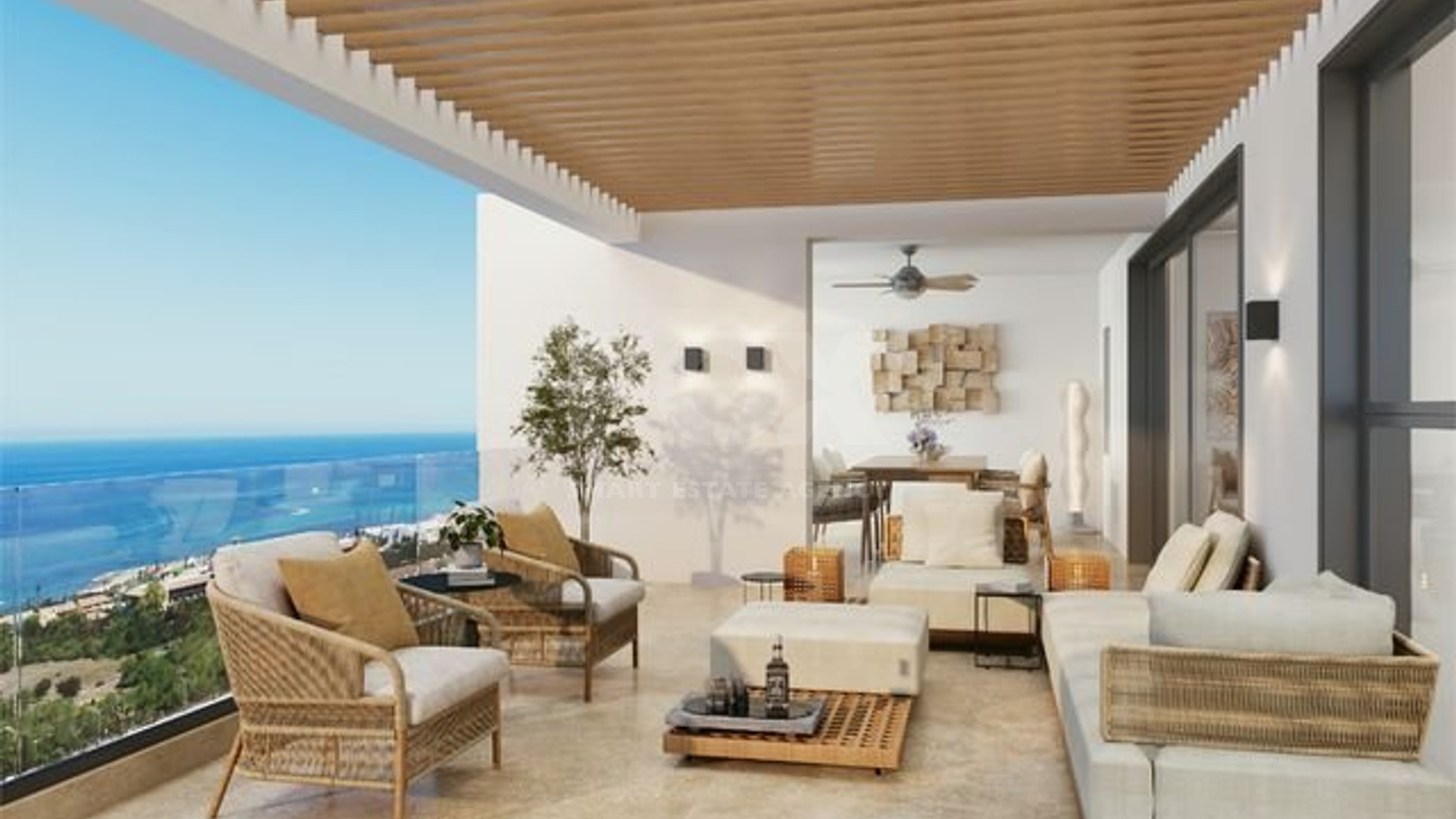 Five-bedroom penthouse apartment for sale in luxury tower in Tombs of the Kings area, Paphos