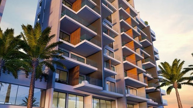 Five-bedroom penthouse apartment for sale in luxury tower in Tombs of the Kings area, Paphos