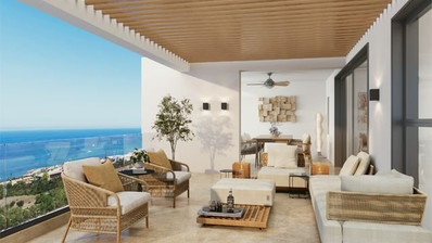 Five-bedroom penthouse apartment for sale in luxury tower in Tombs of the Kings area, Paphos