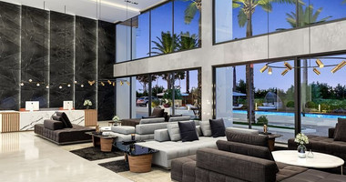 Five-bedroom penthouse apartment for sale in luxury tower in Tombs of the Kings area, Paphos